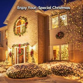 img 2 attached to 🎄 9.8ft x 6.6ft Outdoor LED Christmas Net Lights with 360 LEDs – 8 Modes, Timer, Connectable, Waterproof, Durable Green Weir Design for Garden Christmas Decor, Trees, Bushes