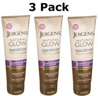 jergens natural glow moisturizer, medium to tan 4 oz - pack of 3 | 3 days to glow logo