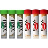 hotlix flavored toothpicks - assorted pack of 6 tubes (3 mint and 3 cinnamon) logo