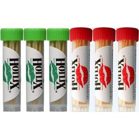 img 1 attached to Hotlix Flavored Toothpicks - Assorted Pack of 6 Tubes (3 Mint and 3 Cinnamon)