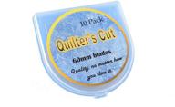 high-quality 60mm rotary blades for quilters, 10-pack - compatible with olfa, fiskars, martelli, truecut logo