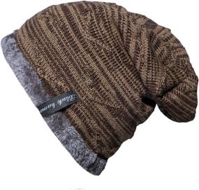 img 1 attached to 🧣 Men and Women's Winter Beanie Hat and Scarf Set - Cozy Slouchy Fleece Lined Knit Caps & Neck Warmer