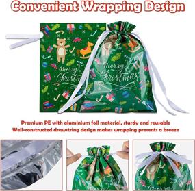 img 1 attached to HOOJO Christmas Drawstring Assorted Wrapping