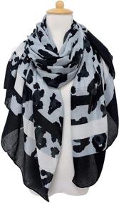 img 2 attached to GERINLY Winter Shawls Cheetah Scarf Women's Accessories