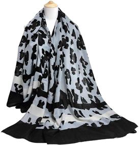 img 3 attached to GERINLY Winter Shawls Cheetah Scarf Women's Accessories
