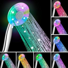 img 4 attached to 🚿 LEDGLE LED Shower Head: 7 Color-Change High Pressure Handheld with 2 Spray Settings & 60-inch Upgraded Hose