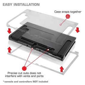 img 1 attached to 🎮 Clear Dockable Protective Case for Nintendo Switch with Tempered Glass Screen Protector - Nyko Thin Case