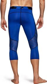 img 3 attached to 🏃 TSLA Men's Compression Pants: 1 or 2 Pack for Running, Workout, Yoga - Cool Dry Capri Leggings