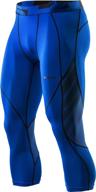 🏃 tsla men's compression pants: 1 or 2 pack for running, workout, yoga - cool dry capri leggings логотип