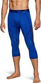 img 2 attached to 🏃 TSLA Men's Compression Pants: 1 or 2 Pack for Running, Workout, Yoga - Cool Dry Capri Leggings