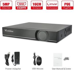 img 3 attached to 🎥 Улучшенный сетевой видеорегистратор Westshine NVR 16CH 5MP POE, встроенный с 8 портами POE (Power Over Ethernet), совместимый с Onvif, легкий удаленный просмотр, выходы HDMI/VGA, поддержка жесткого диска до 8ТБ (HDD не включен)