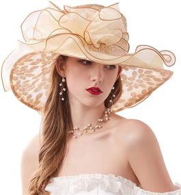 img 1 attached to Fascinators Organza Feather Headwear: 👒 Women's Special Occasion Accessories by ORIDOOR