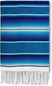 img 4 attached to 🧺 Authentic Large Mexican Blanket 58 x 82 - Agua Azul