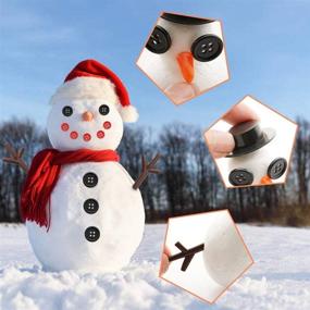 img 1 attached to 🎅 Christmas Snowman DIY Craft Kit - Perfect Holiday Crafting Supplies with Foam Balls, Buttons, Top Hats, Carrot Noses, Eyes, and Hands for Sewing and Creating Festive Decorations