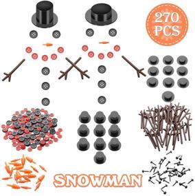 img 3 attached to 🎅 Christmas Snowman DIY Craft Kit - Perfect Holiday Crafting Supplies with Foam Balls, Buttons, Top Hats, Carrot Noses, Eyes, and Hands for Sewing and Creating Festive Decorations