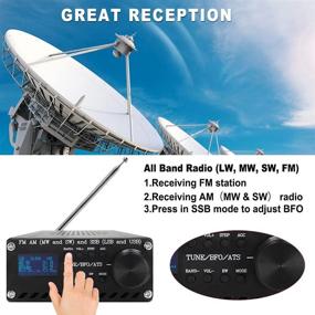 img 2 attached to 📻 Portable Handheld Radio Recorder Si4732: Full Band FM AM (MW&SW) and SSB (LSB&USB) Receiver, Built-in Battery, Speaker, Antenna, and Aluminum Alloy Case
