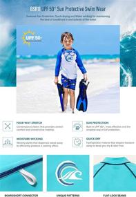 img 2 attached to TSLA Boys UPF 50+ Rash Guard Long Sleeve - Sun Protection Swim Shirt, UV Swimwear Top for Water Sports & Surfing