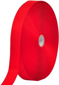 img 3 attached to Berolle 100 Yards Red Double Face Grosgrain Ribbon: Perfect for Hair Bows & Crafts (3/8 Inch)