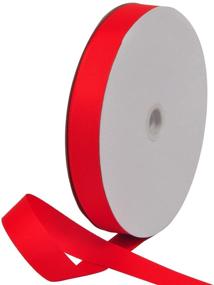 img 1 attached to Berolle 100 Yards Red Double Face Grosgrain Ribbon: Perfect for Hair Bows & Crafts (3/8 Inch)
