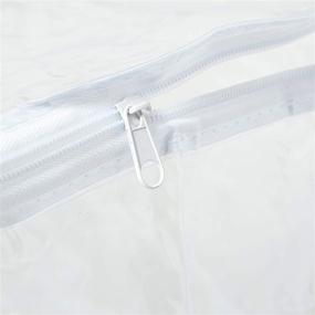 img 1 attached to 🧺 Large Clear Vinyl Storage Bags - Durable Nylon - 3-Sided White Zipper - Blankets/Comforters/Clothes - Heavy-Duty - Underbed &amp; Dorm Organizer - Versatile Storage Containers - Space-Saver - 24x20x11 -5 Pack