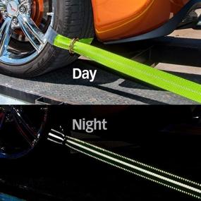 img 2 attached to 🏎️ VULCAN Exotic Car Rim Tie Down Set - 2" x 144" - 4 Straps - High Visibility - 3,300 lbs Safe Working Load