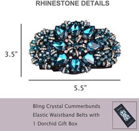 img 2 attached to 💎 Dorchid Rhinestone Crystal Cummerbund: Luxurious Women's Waistband, ideal for Accessories and Belts