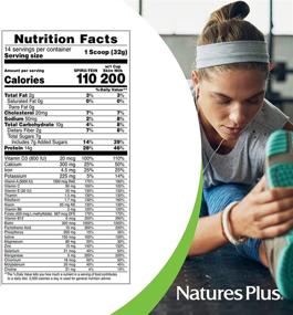 img 1 attached to 🍫 NaturesPlus SPIRU-TEIN Whey Shake - Chocolate: Energizing Meal Replacement with Spirulina, Vitamins, and Minerals - Vegetarian and Gluten-Free - 1lb