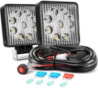 🚗 nilight led light bar 2pcs 27w spot led off road lights 12v 16awg wiring harness kit-2 leads, 2 years warranty logo