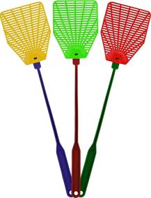 img 4 attached to OFXDD Rubber Fly Swatter Pack: Long, Heavy Duty, Random Light Colors (3 Pack) - Effective Fly Control Solution