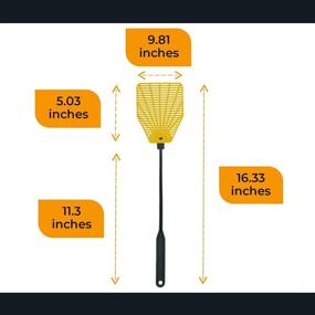 img 3 attached to OFXDD Rubber Fly Swatter Pack: Long, Heavy Duty, Random Light Colors (3 Pack) - Effective Fly Control Solution