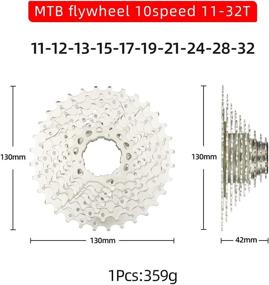 img 3 attached to Lightweight CYSKY 10-Speed Cassette | 11-25T/11-28T/11-32T/11-36T/11-40T/11-42T | Compatible with Mountain Bike, Road Bicycle, MTB, BMX | Fits Sram, Sunrace, Shimano Ultegra XT