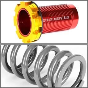 img 3 attached to 🏎️ Enhance Performance: DNA MOTORS Coilover Sleeve Kit for 88-91 Honda CRX & 90-01 Acura Integra - Dual Locking, Height Adjustable, Silver Springs, Red Sleeves