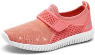 girls' lightweight athletic sneakers - running and alternate athletic shoes logo