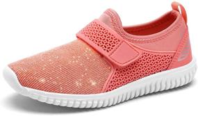 img 4 attached to Girls' Lightweight Athletic Sneakers - Running and Alternate Athletic Shoes