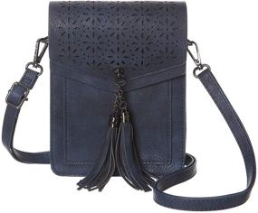 img 4 attached to INICAT Small Fringe Thicker Pocket Crossbody Cell Phone Purse for Women: Functional and Stylish Bags