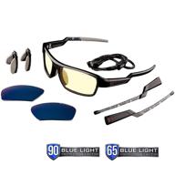 🕶️ gunnar gaming glasses: lightning bolt 360 6-siege edition with 65% blue light blocking - amber/sun tint logo