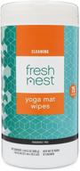 🧘 75-count fragrance-free fresh nest yoga mat wipes, cleaner logo