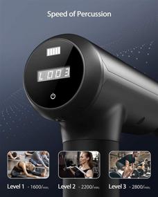 img 1 attached to 🔵 Opove M3 Pro Decent Massage Gun: Super Quiet Deep Tissue Percussion Muscle Massager for Chronic Pain Relief and Workout Recovery - Dark Gray
