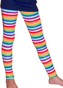 img 2 attached to 🌈 Syleia Bright Stripes Girl Leggings