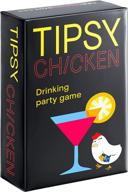 🍻 tipsy chicken drinking game: unforgettable card games for adults party, perfect secret santa gift and ultimate party entertainment logo