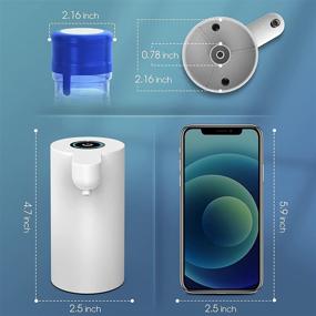 img 3 attached to 💧 5 Gallon Water Bottle Pump Dispenser - Portable USB Charging Automatic Electric Drinking Water Pump for Water Jugs - Cooler Dispenser