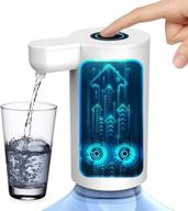 💧 5 gallon water bottle pump dispenser - portable usb charging automatic electric drinking water pump for water jugs - cooler dispenser logo