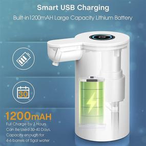 img 1 attached to 💧 5 Gallon Water Bottle Pump Dispenser - Portable USB Charging Automatic Electric Drinking Water Pump for Water Jugs - Cooler Dispenser