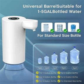 img 2 attached to 💧 5 Gallon Water Bottle Pump Dispenser - Portable USB Charging Automatic Electric Drinking Water Pump for Water Jugs - Cooler Dispenser