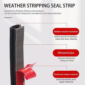 img 2 attached to 🔇 Self-Adhesive Weather Stripping for Soundproofing - Soundproof Weatherstrip