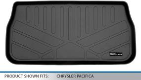 img 2 attached to 💼 MAXLINER All-Weather Cargo Liner Floor Mat for 2017-2021 Chrysler Pacifica - Black, Behind 3rd Row