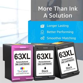 img 3 attached to Palmtree Compatible Ink Cartridge Replacement for HP 63XL 63 XL - Fits HP Envy 4520 4512 4516 OfficeJet 4650 5255 3830 5258 Deskjet 2130 3630 3632 3633 1112 Printer - Pack of 2 Black, 1 Color