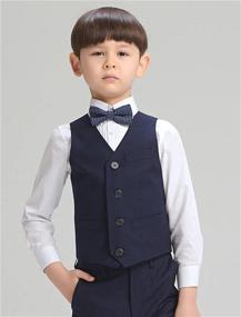 img 3 attached to Formal Black Button Boys' Clothing by Fankeshi Boys