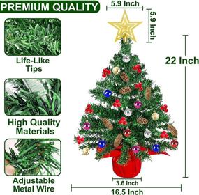 img 3 attached to TURNMEON Christmas Ornaments Artificial Decoration Seasonal Decor for Trees