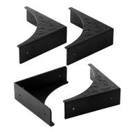 📦 античные уголки из цинкового сплава roos: улучшите безопасность мебели с помощью уголков (набор из 4 шт., черный) логотип